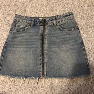 Free People Jean Skirt